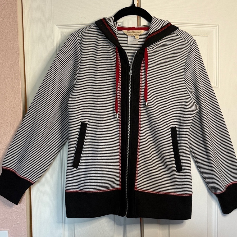 Vintage Norm Thompson striped hoodie size S/P